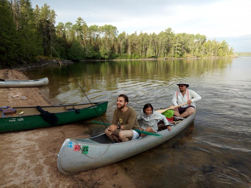 With professors Pablo Toral and Chris Fink, students traversed the Boundary Waters wilderness are...